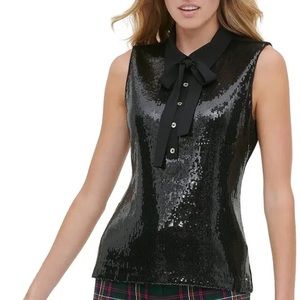 Black sequin top! Tommy Hilfiger